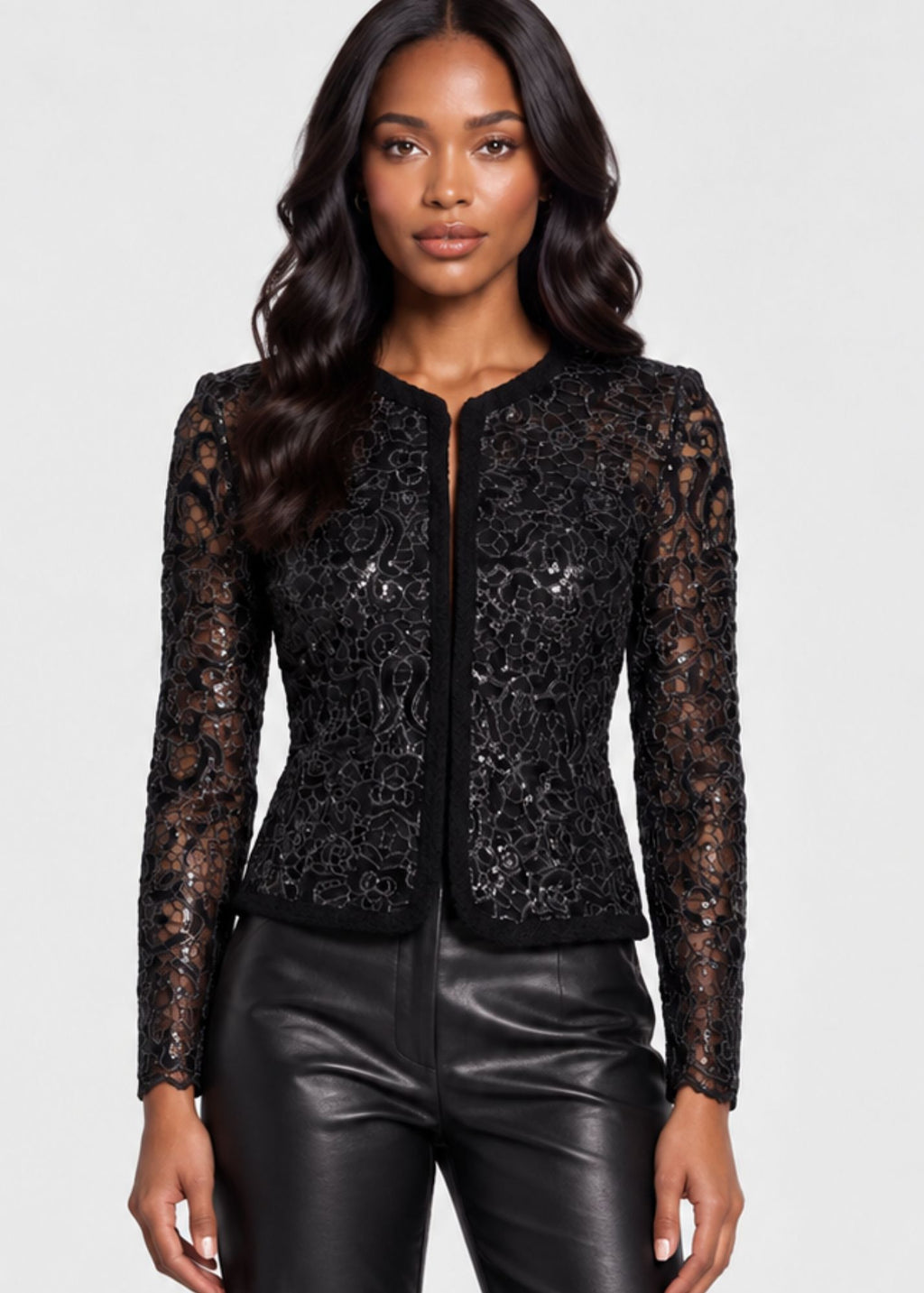 Maggie Metallic Lace Jacket