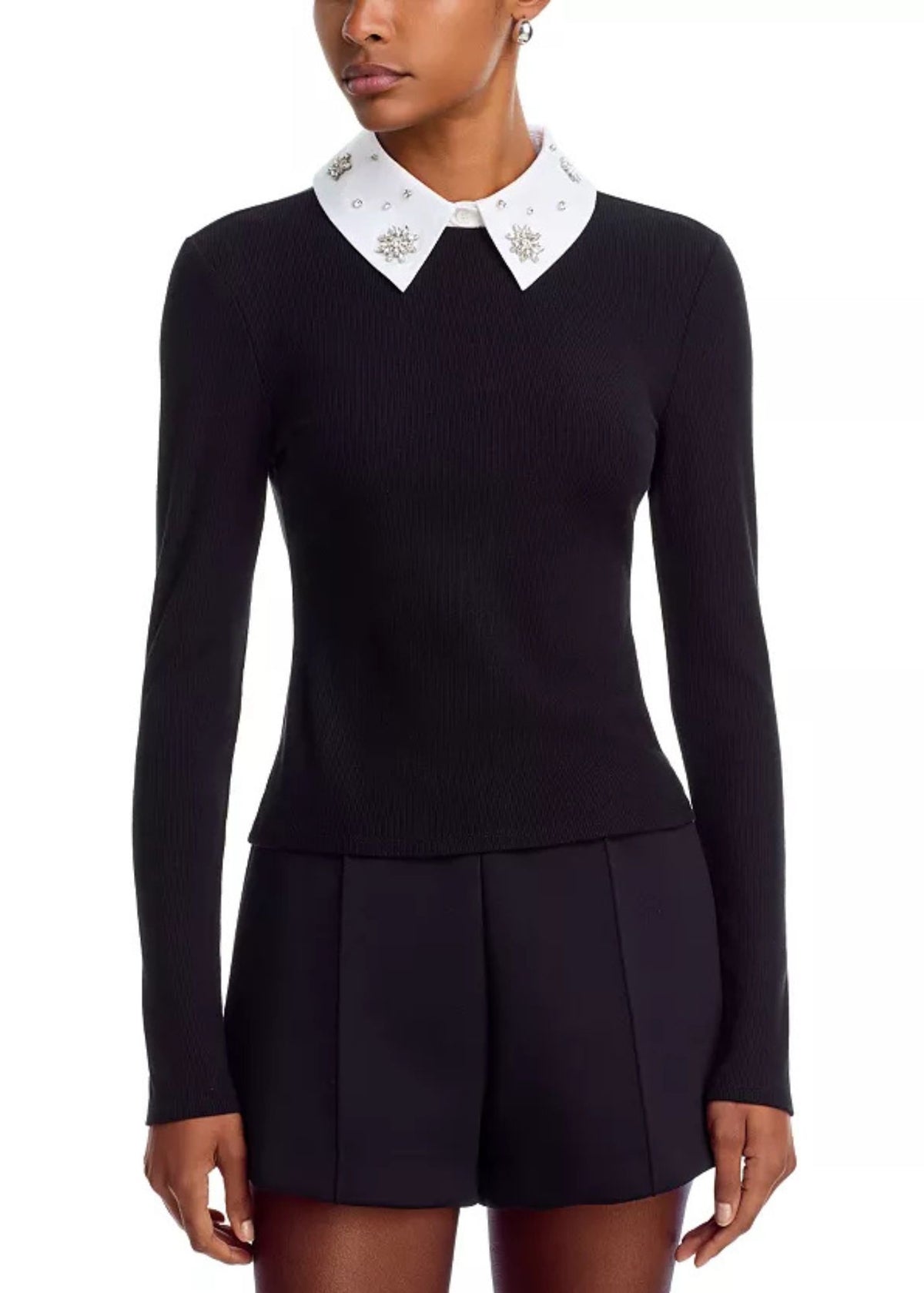 Zelda Poplin Combo Embellished Top