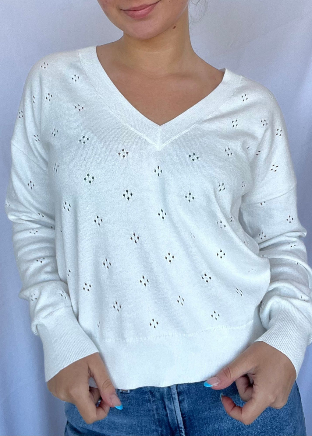 Paige Pointelle Sweater