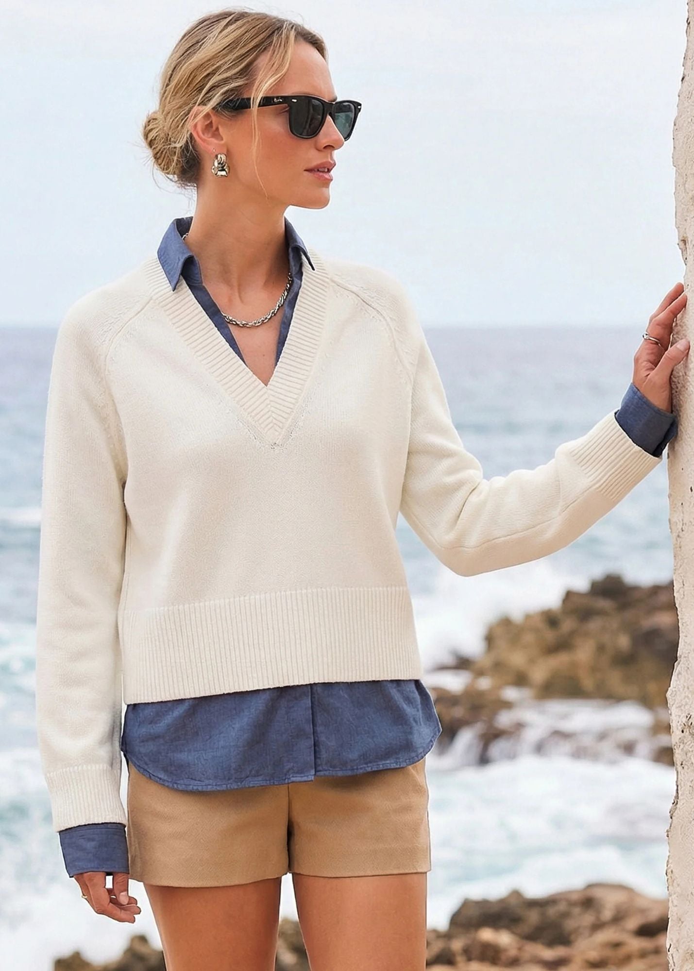 Carrie Mixed Media Sweater - Clothes Horse