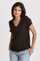 Vanya V-Neck Short Sleeve Slub