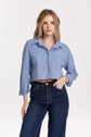 Arianna Cropped Front Tie Shirt