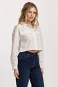 Arianna Cropped Front Tie Shirt