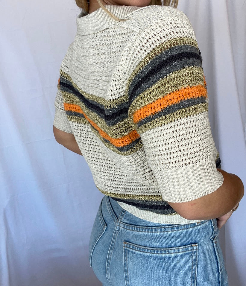 Harbor Stripe Knit Polo - Clothes Horse