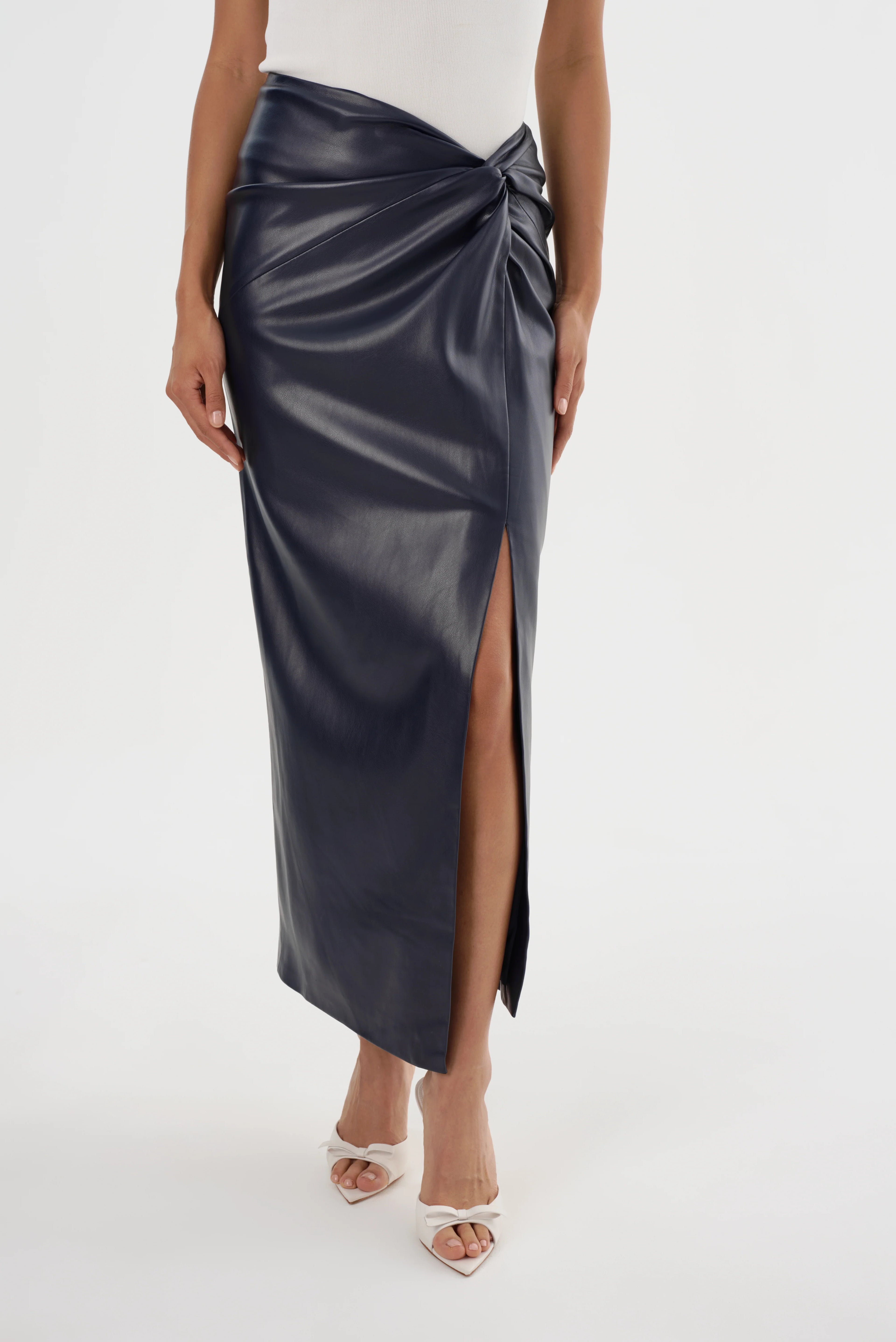 Eileen | Faux Leather Maxi Skirt