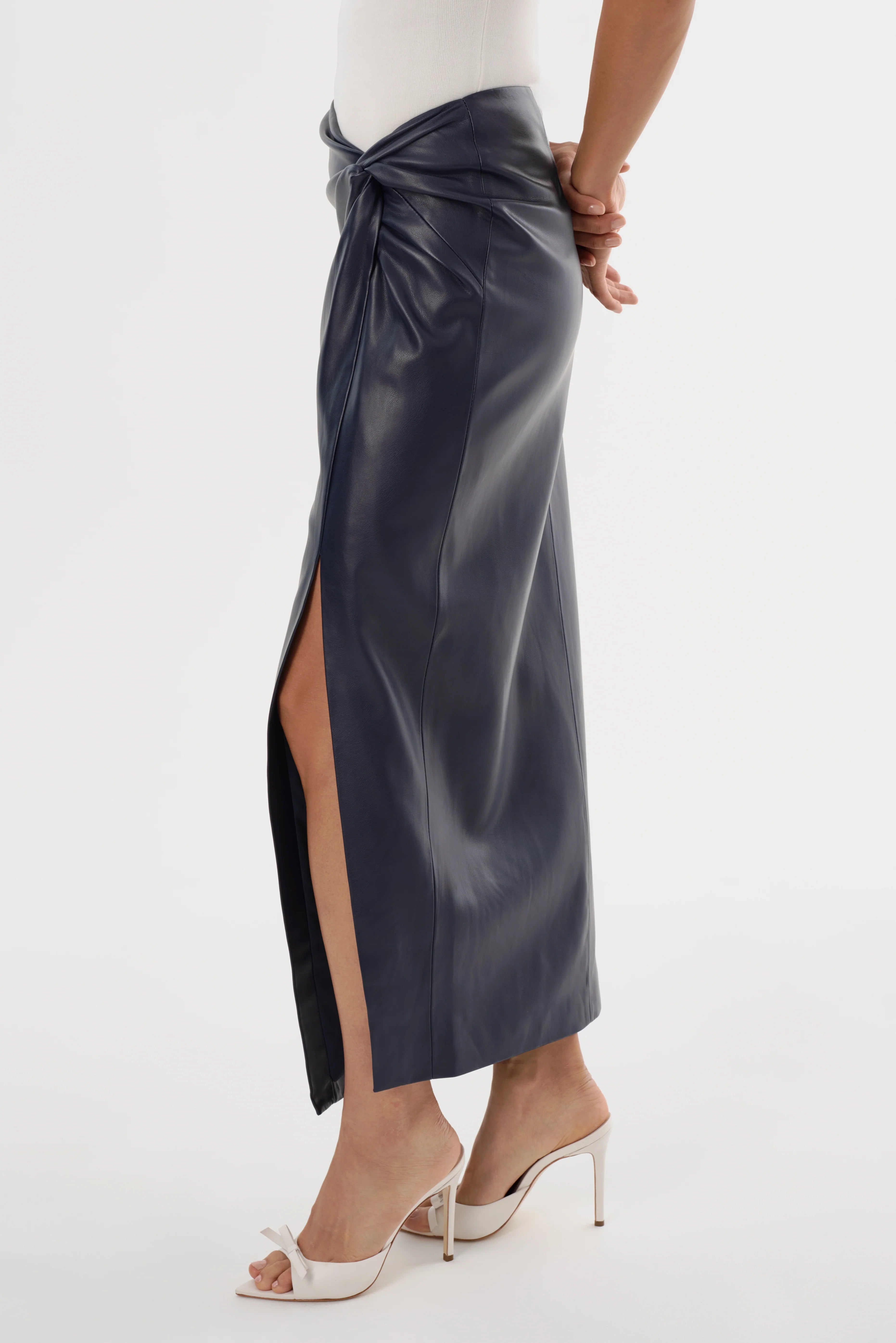 Eileen | Faux Leather Maxi Skirt