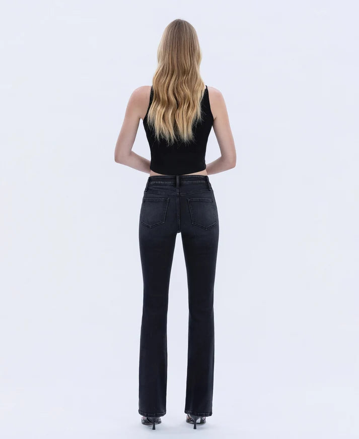 High Rise Full Length Slim Bootcut Jeans