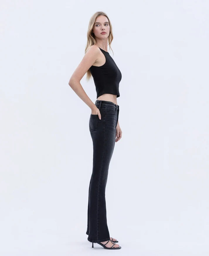 High Rise Full Length Slim Bootcut Jeans