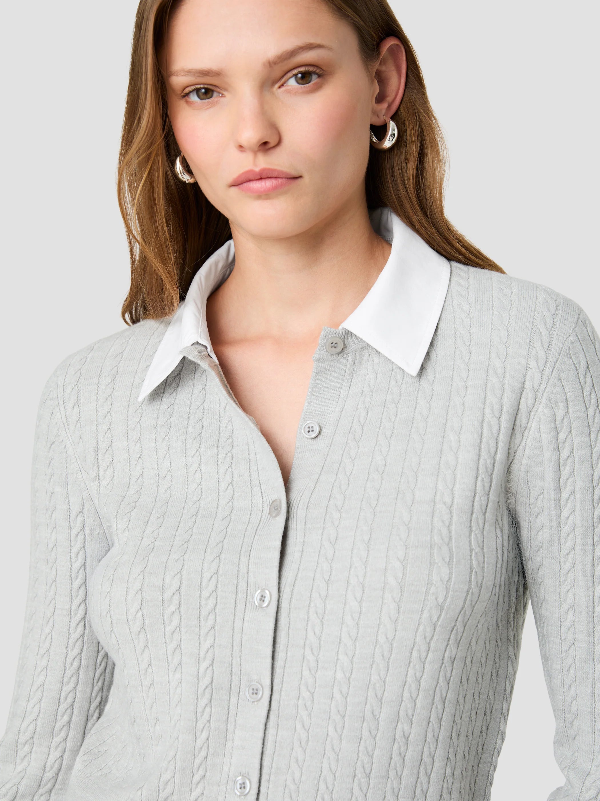 Babysoft Cable Poplin Long Sleeve Top