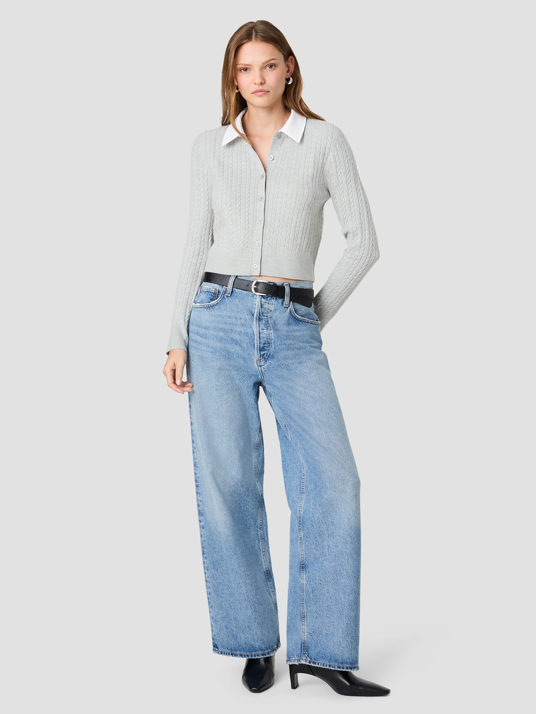 Babysoft Cable Poplin Long Sleeve Top