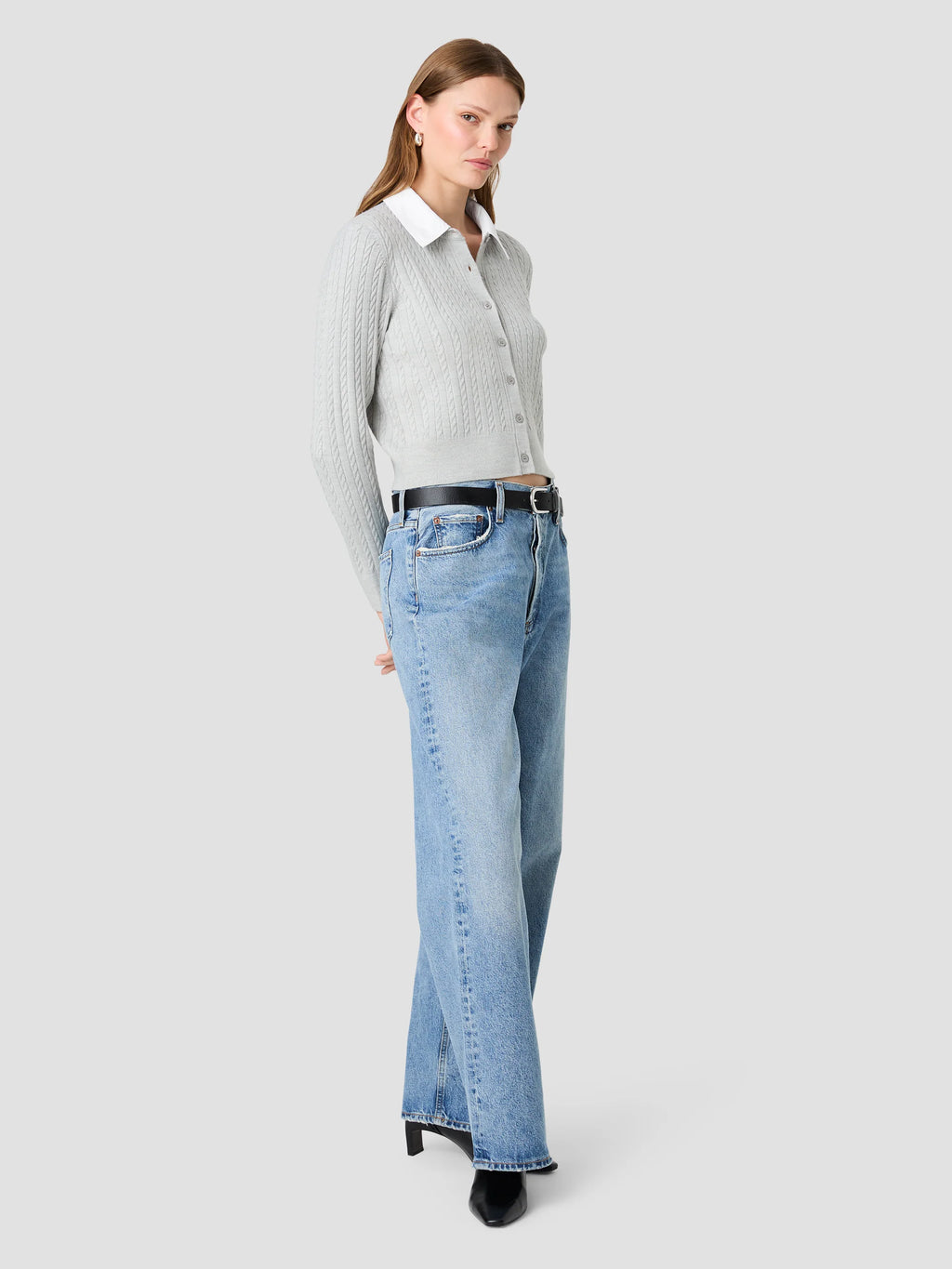 Babysoft Cable Poplin Long Sleeve Top