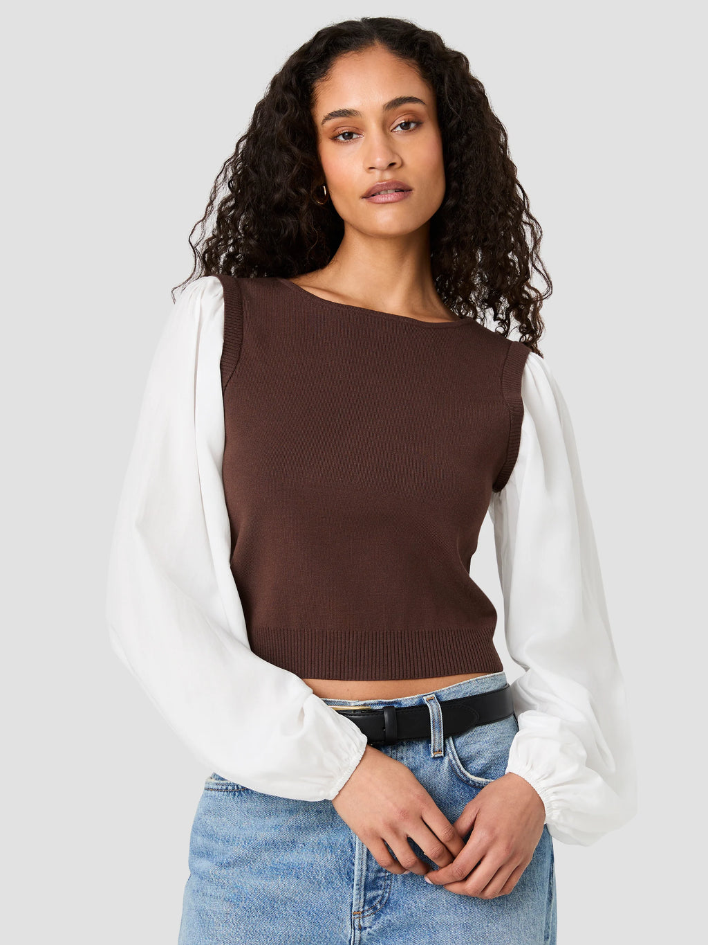 Maxine Knit Shirting Long Sleeve