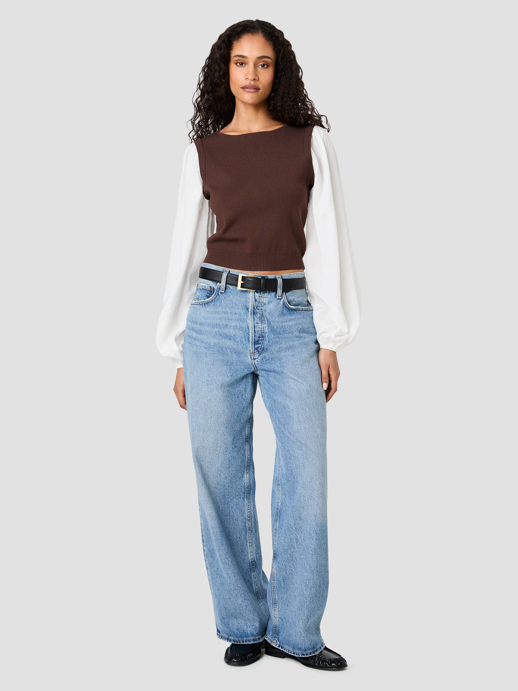 Maxine Knit Shirting Long Sleeve
