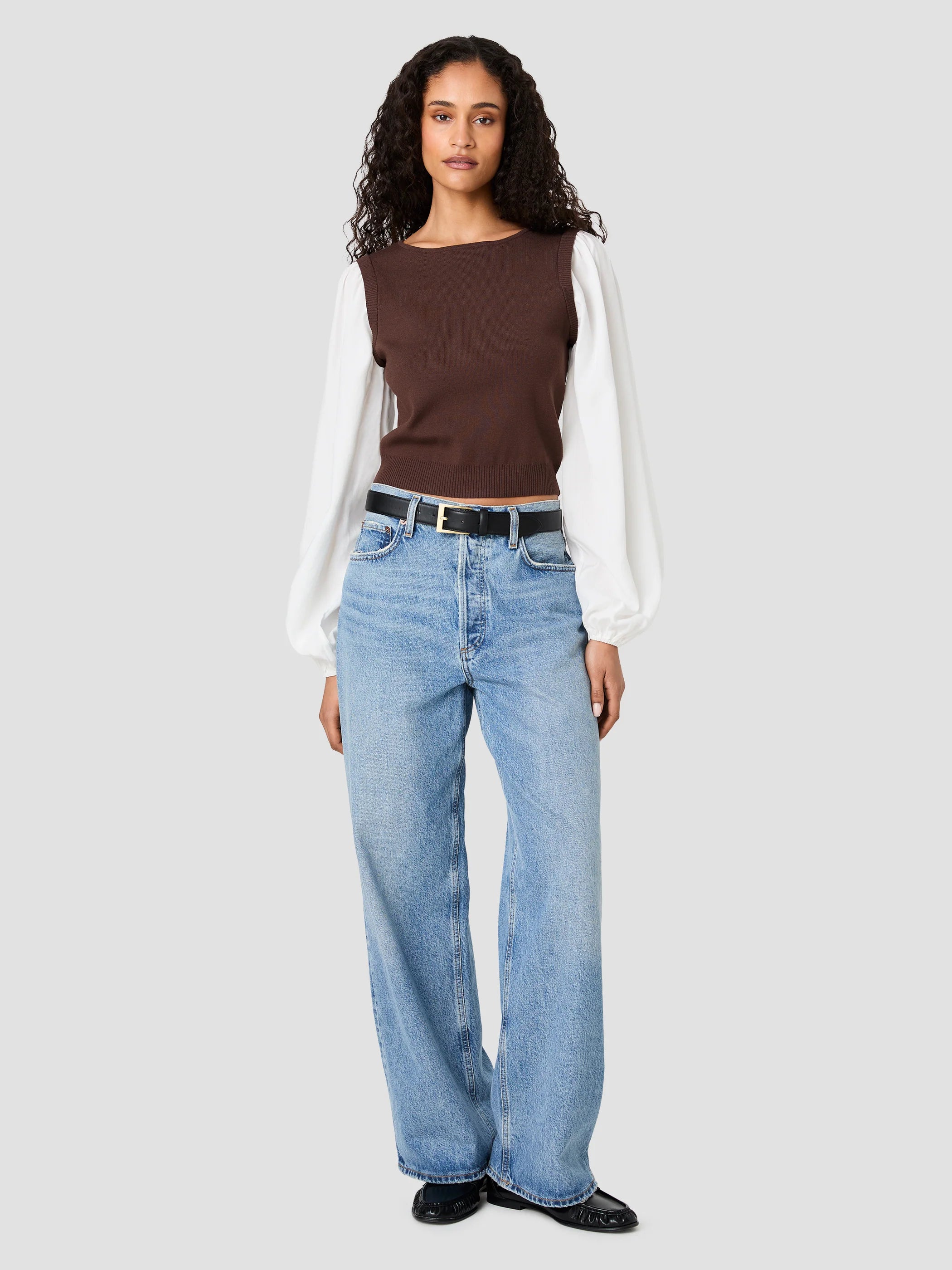 Maxine Knit Shirting Long Sleeve