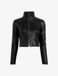 Faux Leather Cropped Biker Jacket