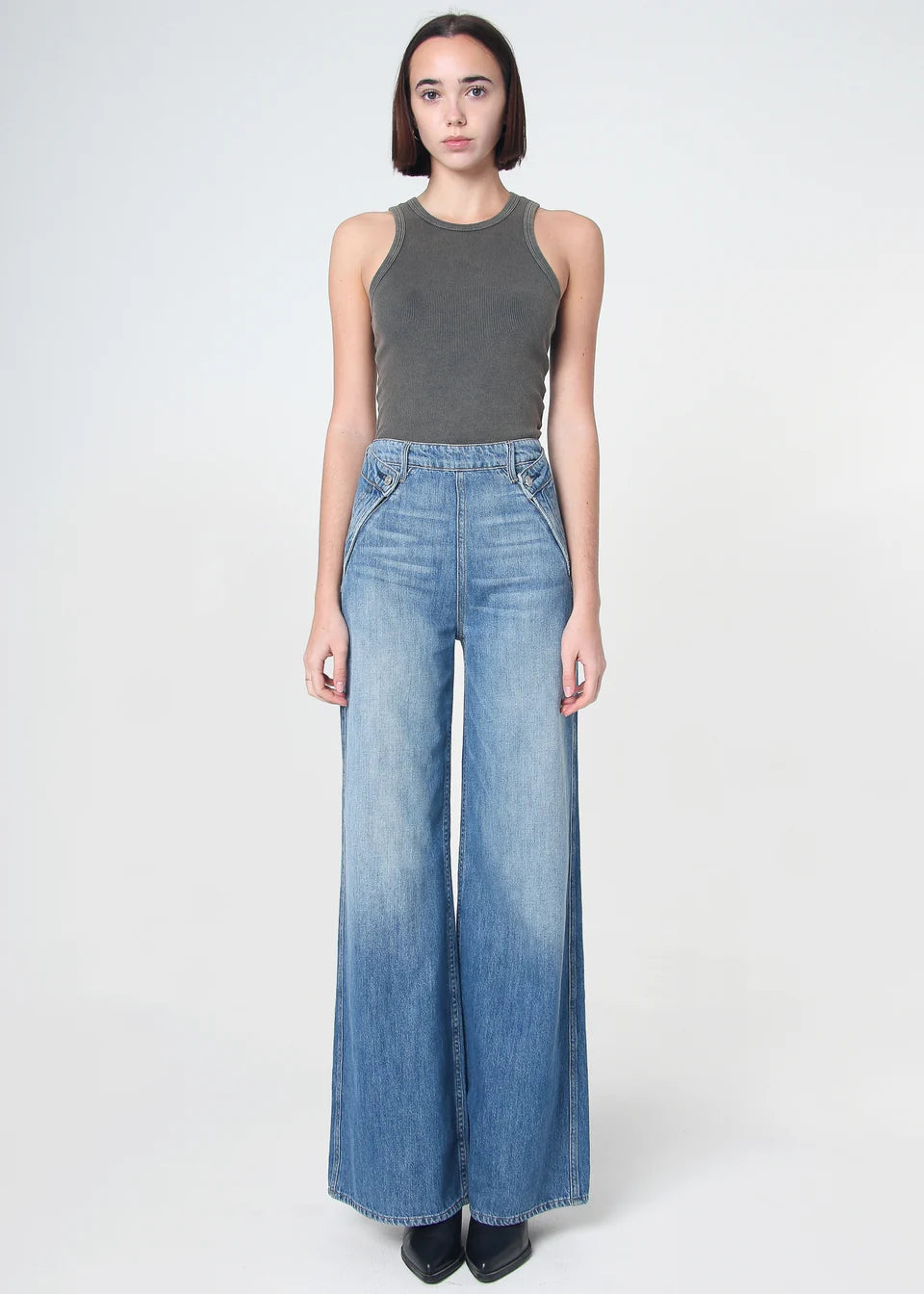 Dina High Waisted Wide
