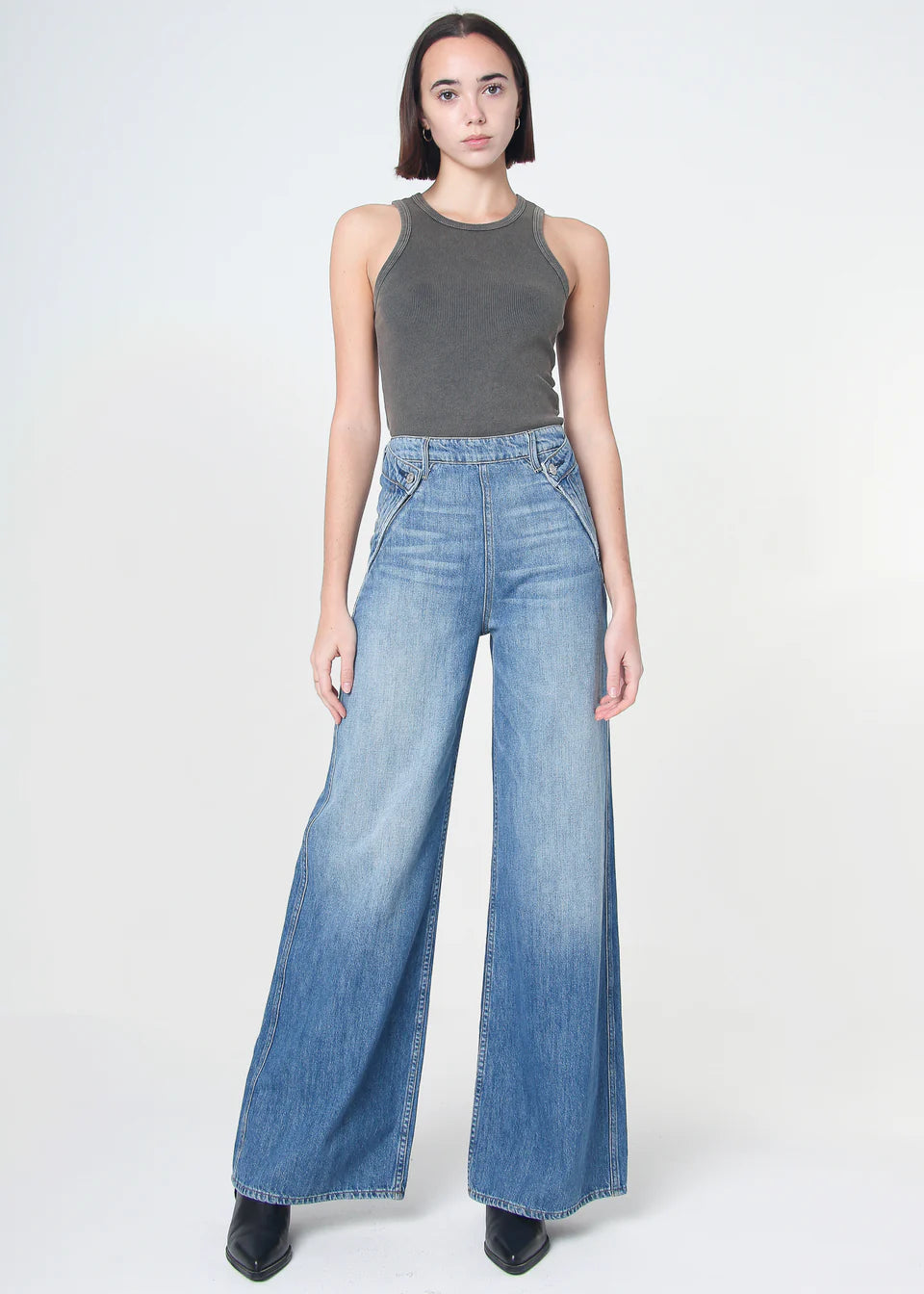 Dina High Waisted Wide