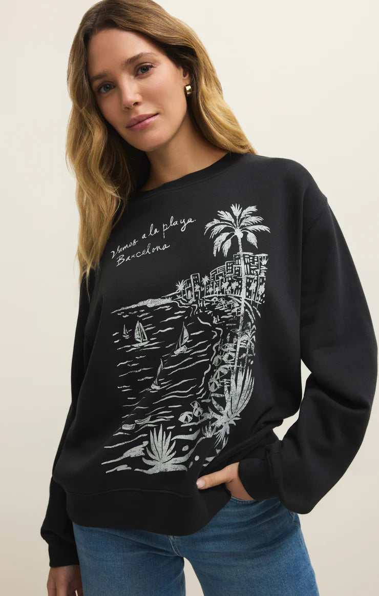 La Playa Boyfriend Sweatshirt - Clothes Horse