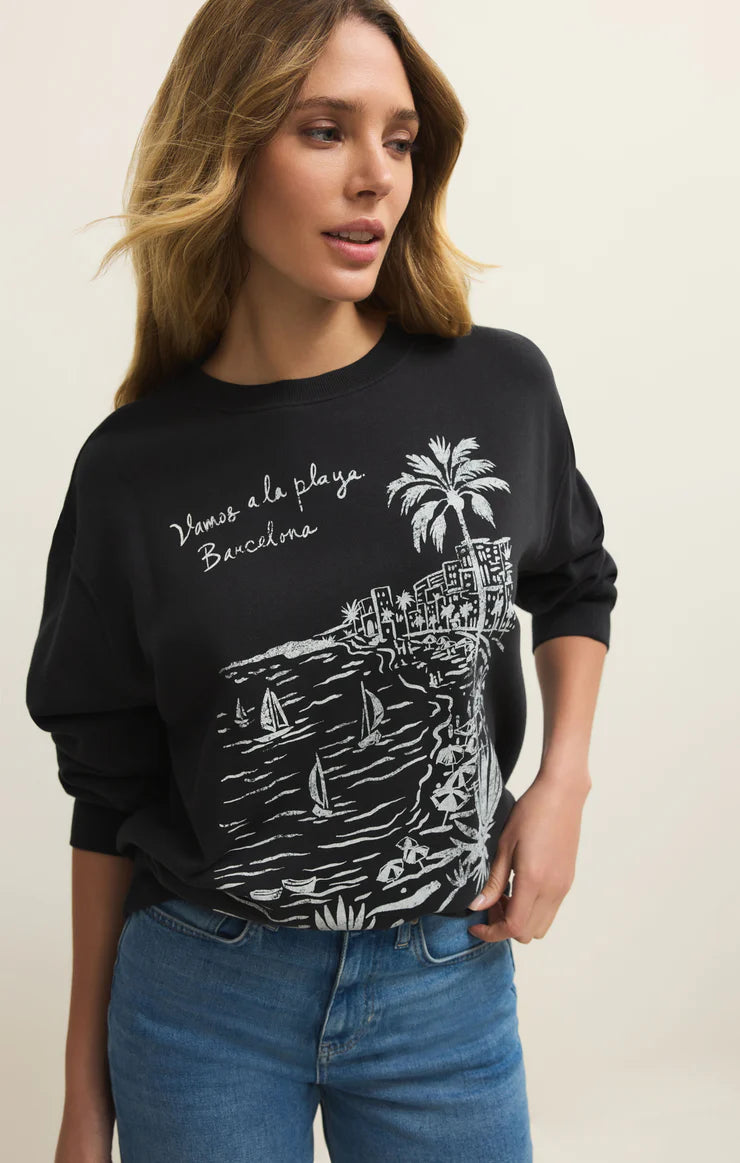 La Playa Boyfriend Sweatshirt - Clothes Horse