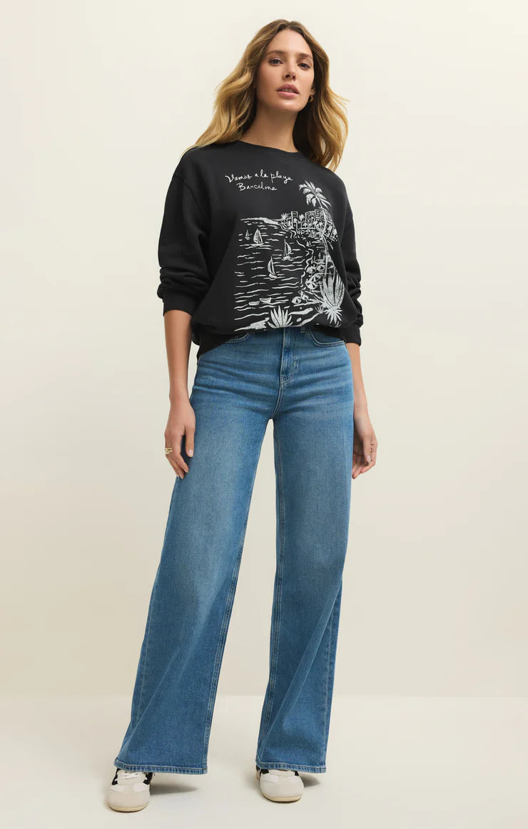 La Playa Boyfriend Sweatshirt - Clothes Horse