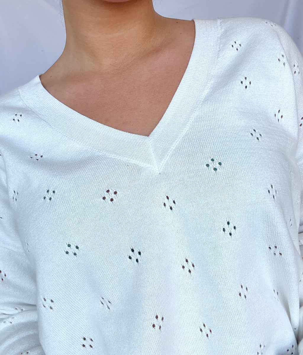 Paige Pointelle Sweater