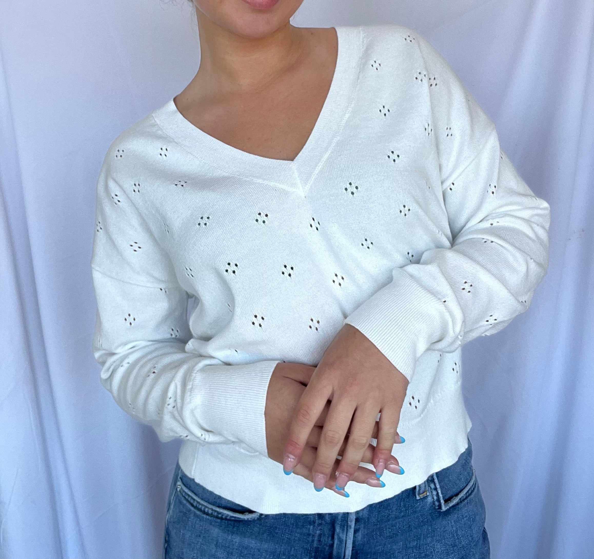 Paige Pointelle Sweater