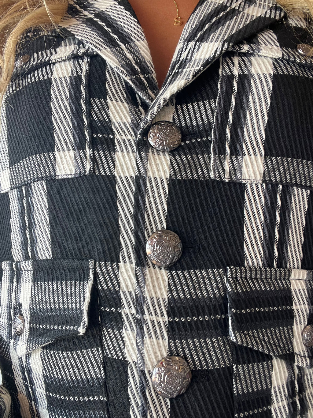 Olive Crop Plaid Jacket