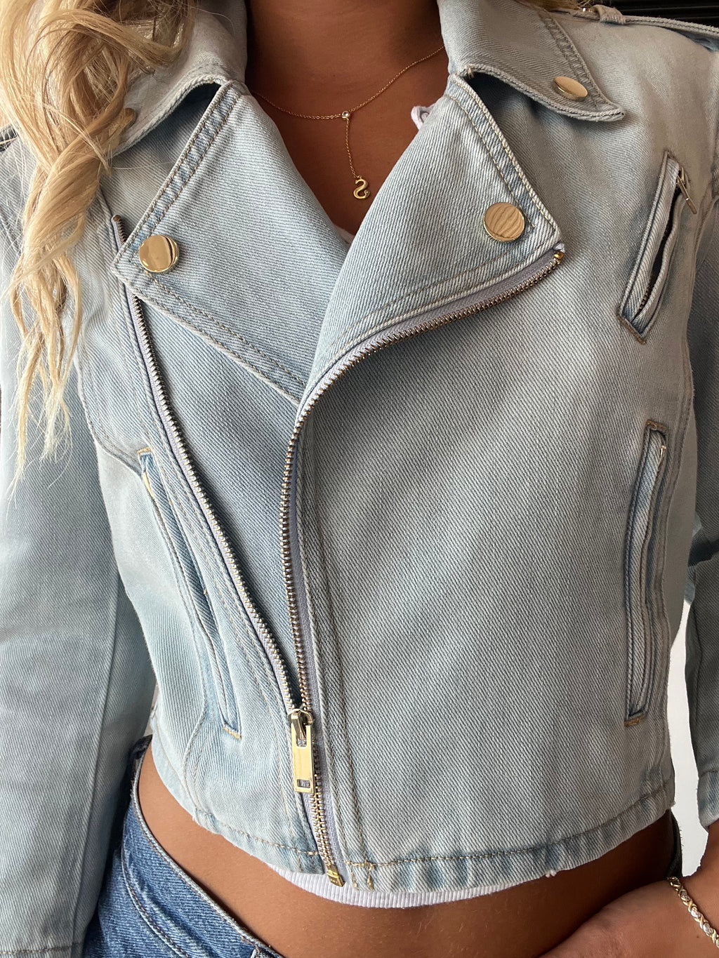 Crawford Denim Moto Jacket
