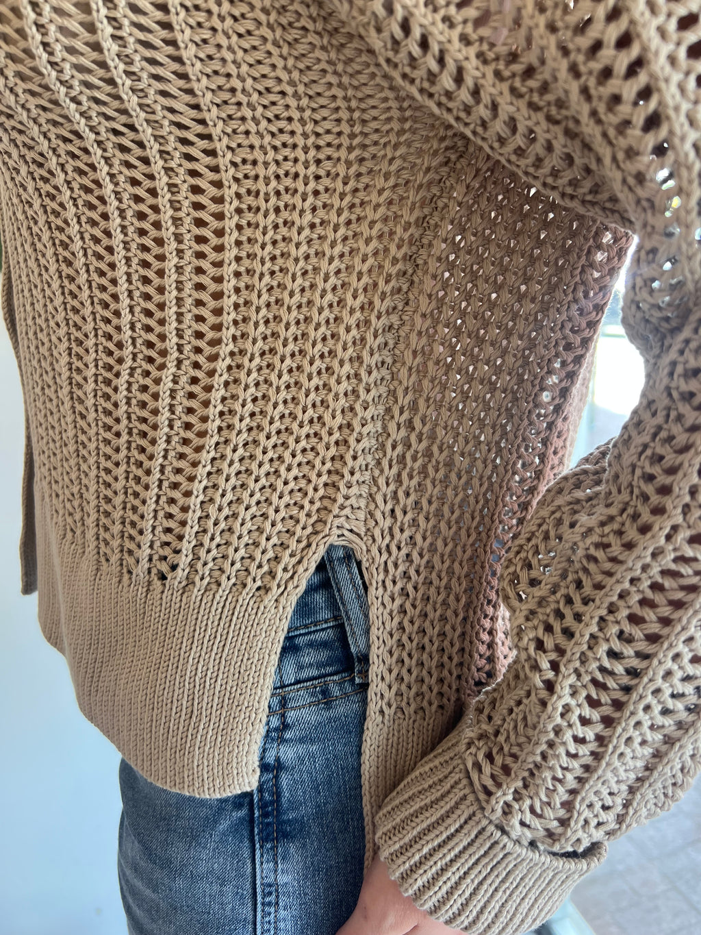 Sky Open Knit Cardigan