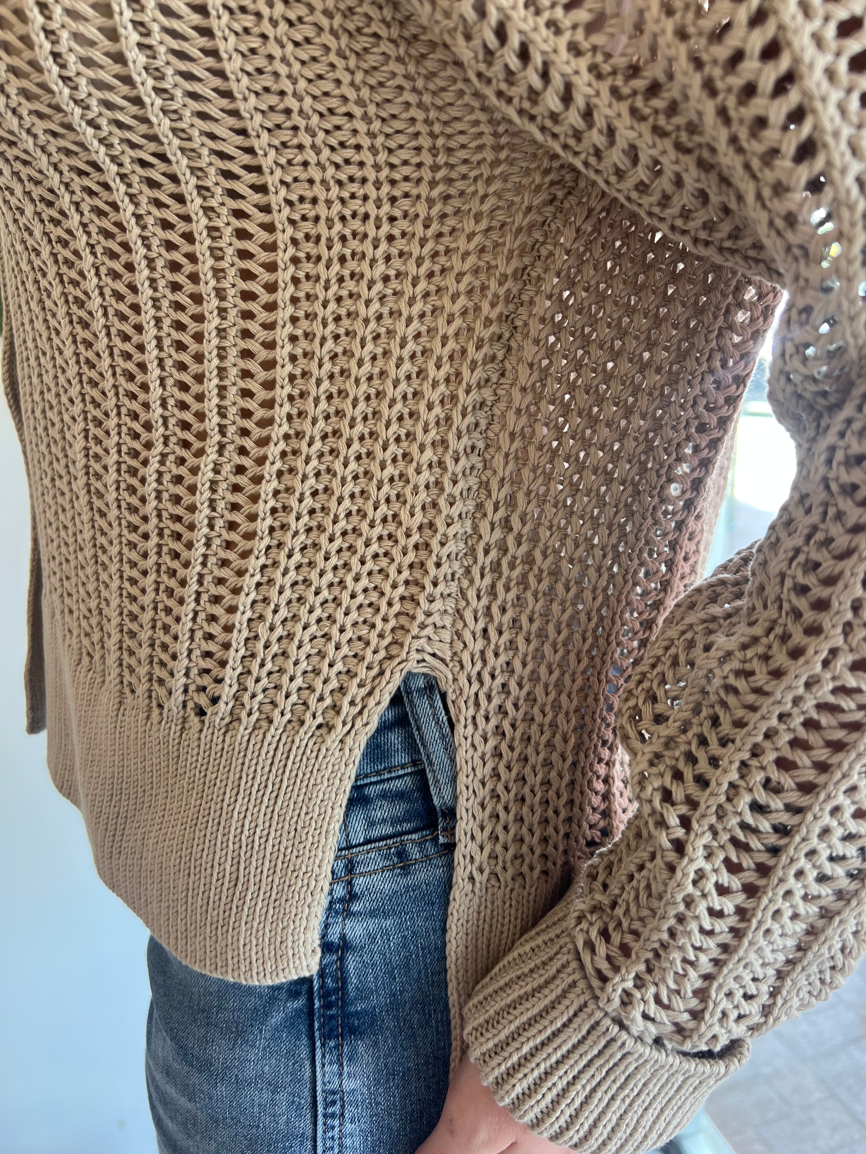 Sky Open Knit Cardigan