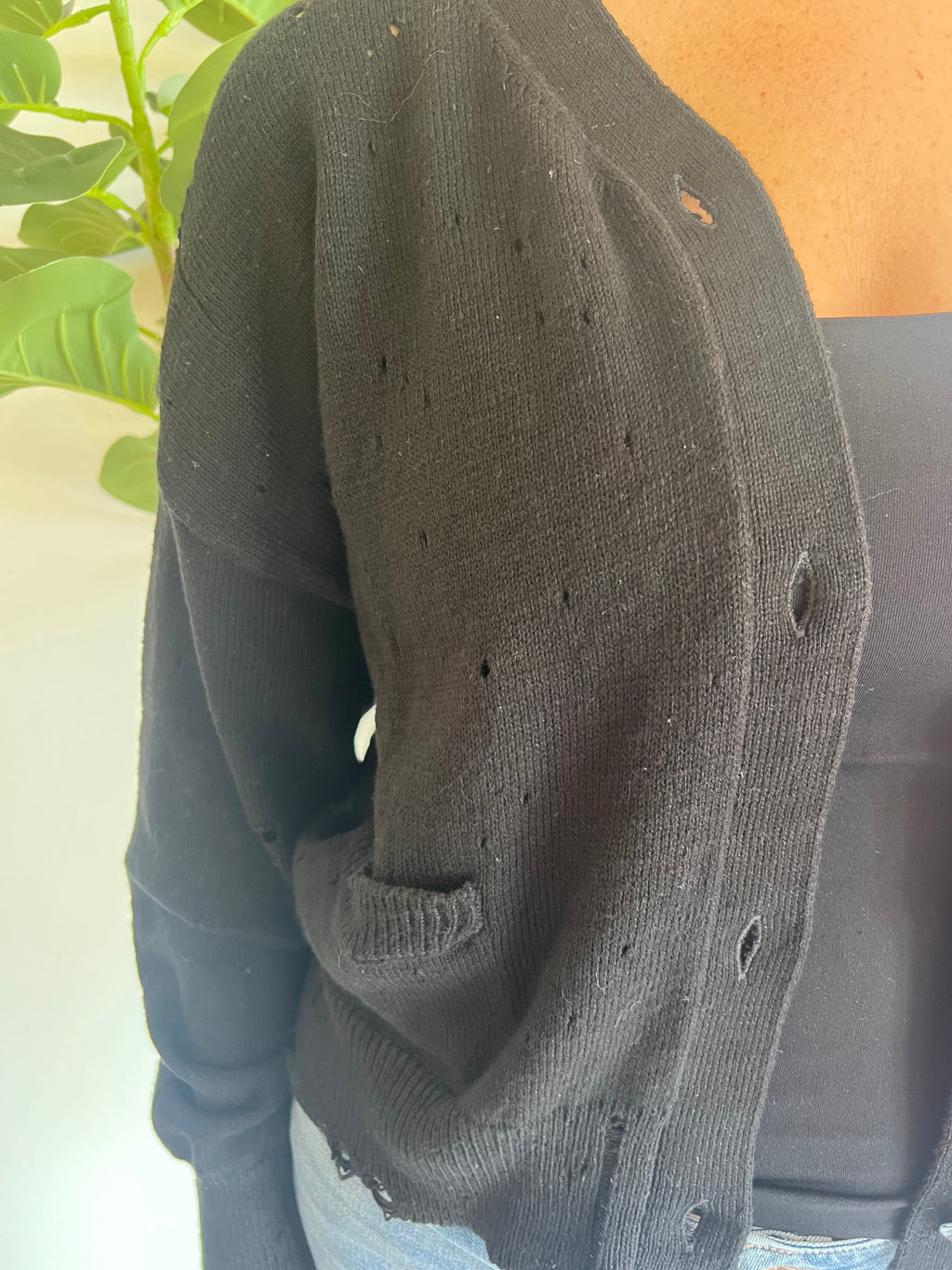 Elanor Distressed Sweater Cardigan