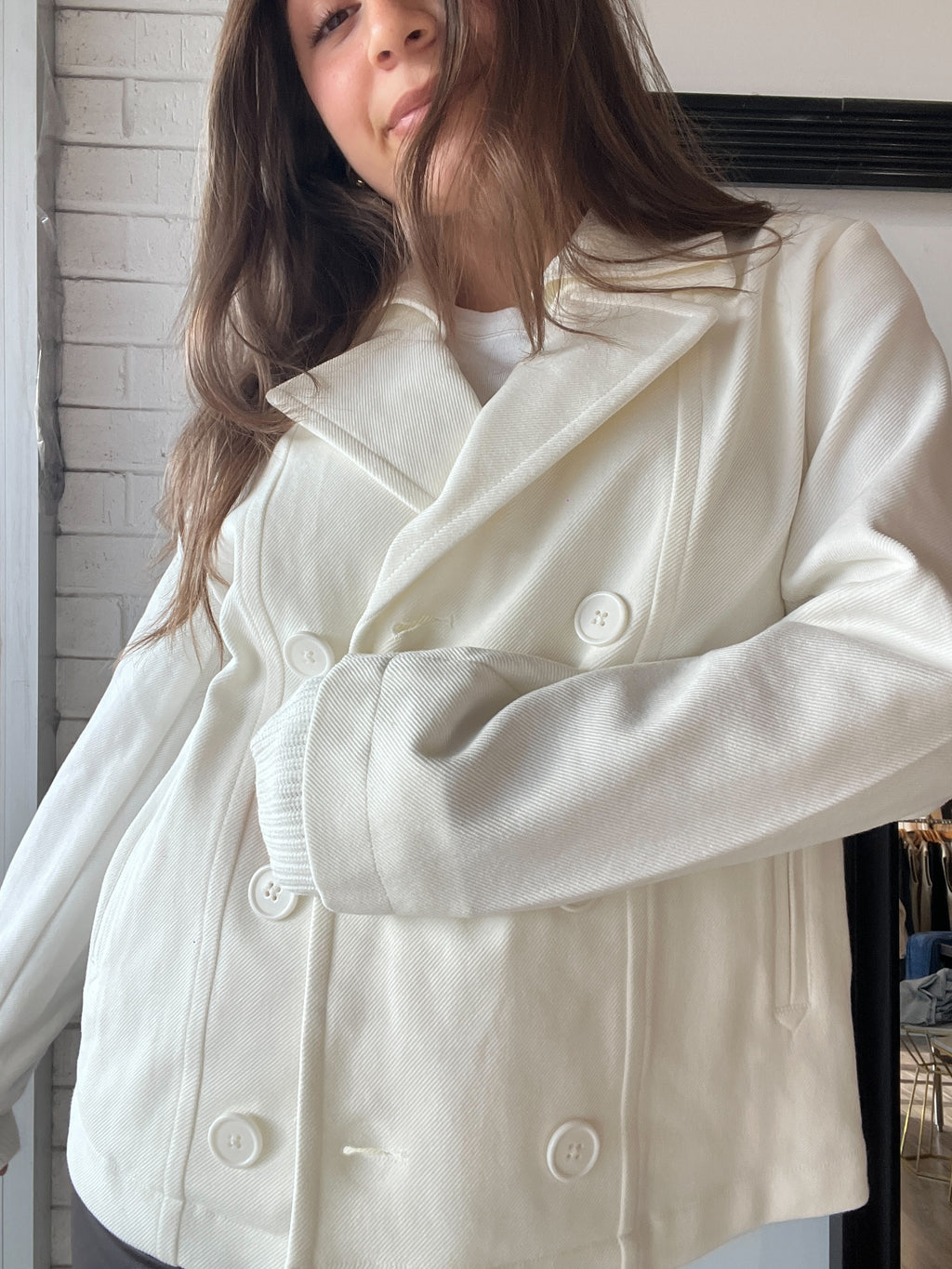 Maude Cropped Peacoat