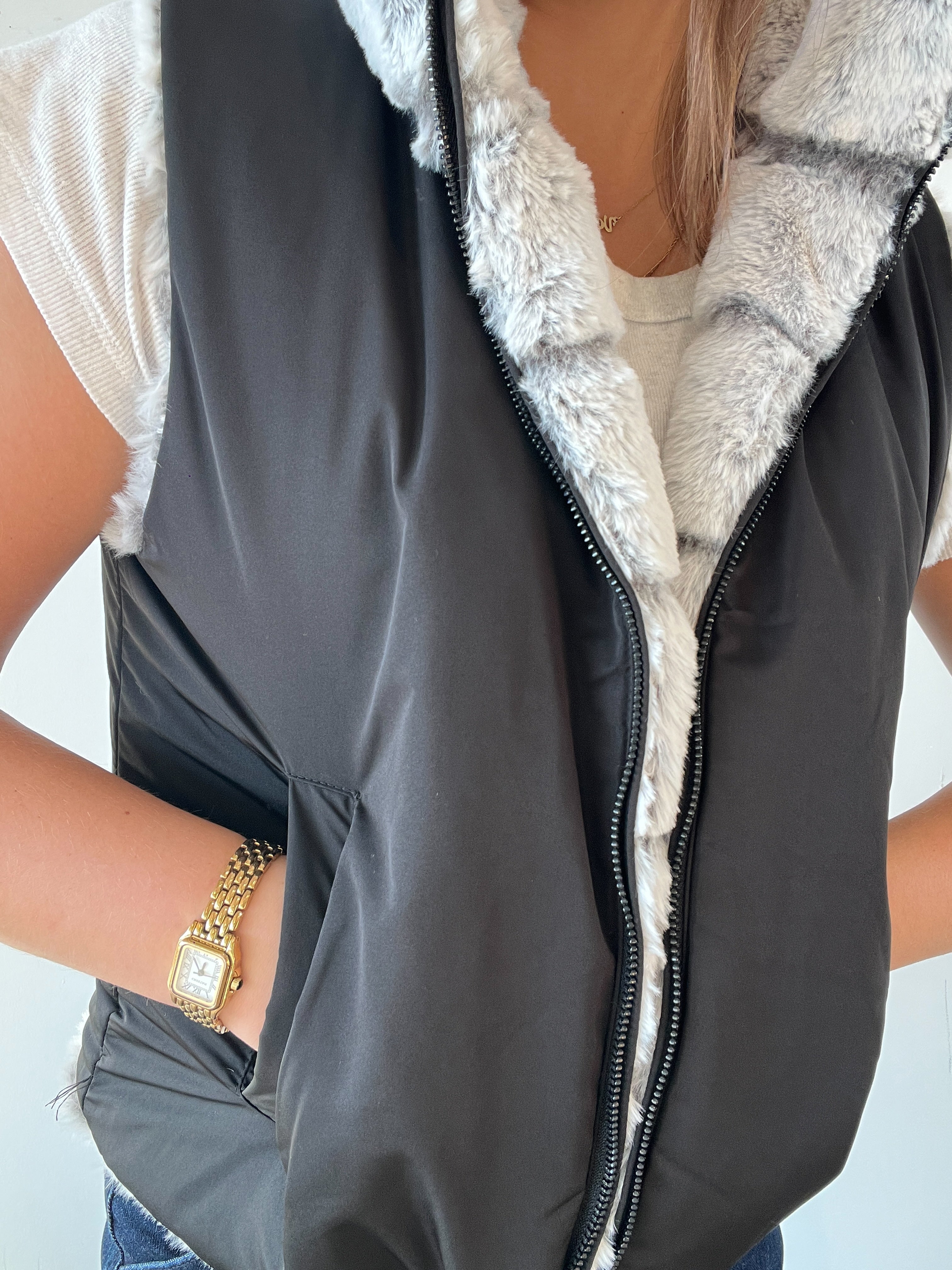Romina Reversible Fur Vest