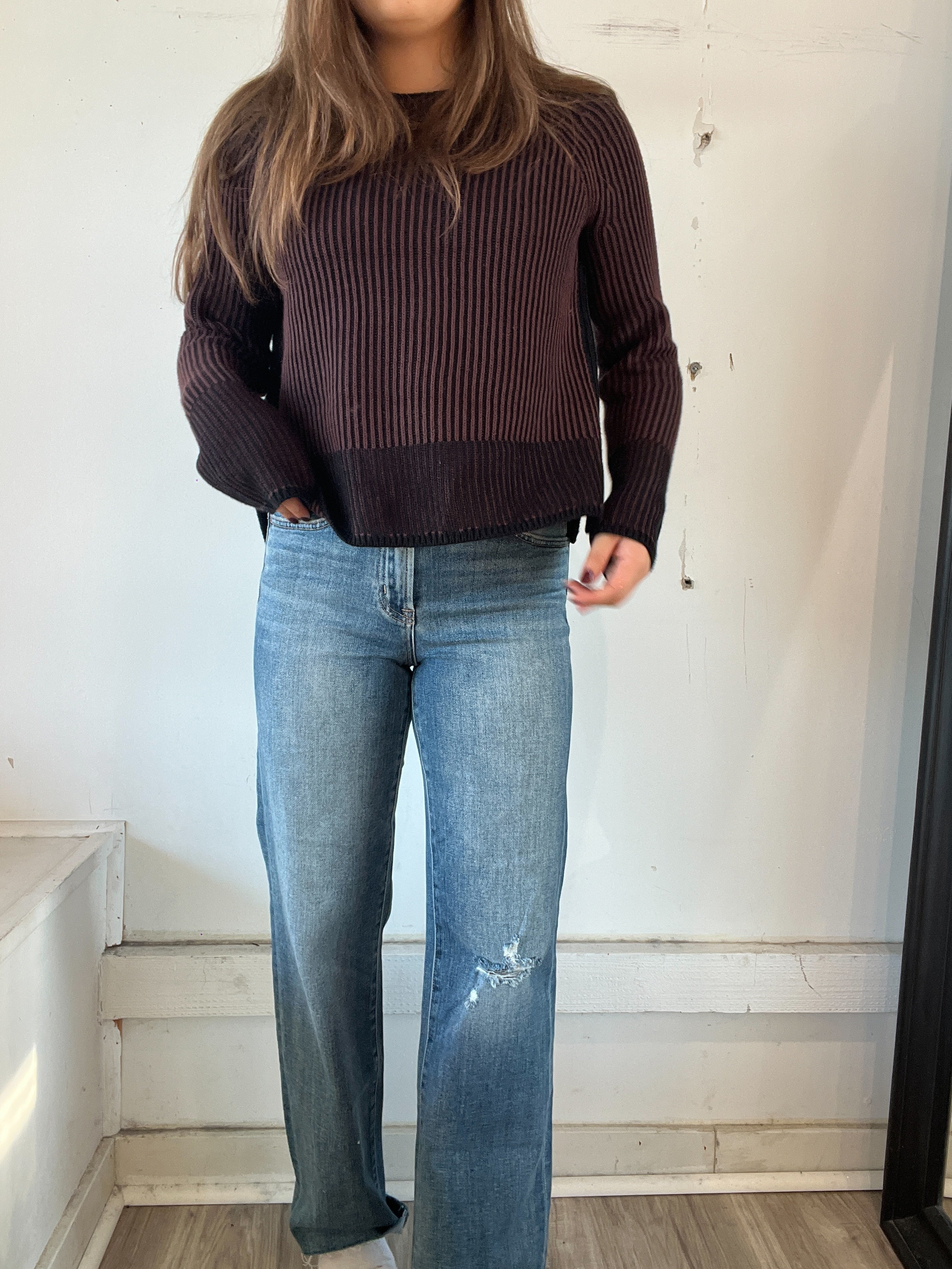 High Rise Slim Wide Leg