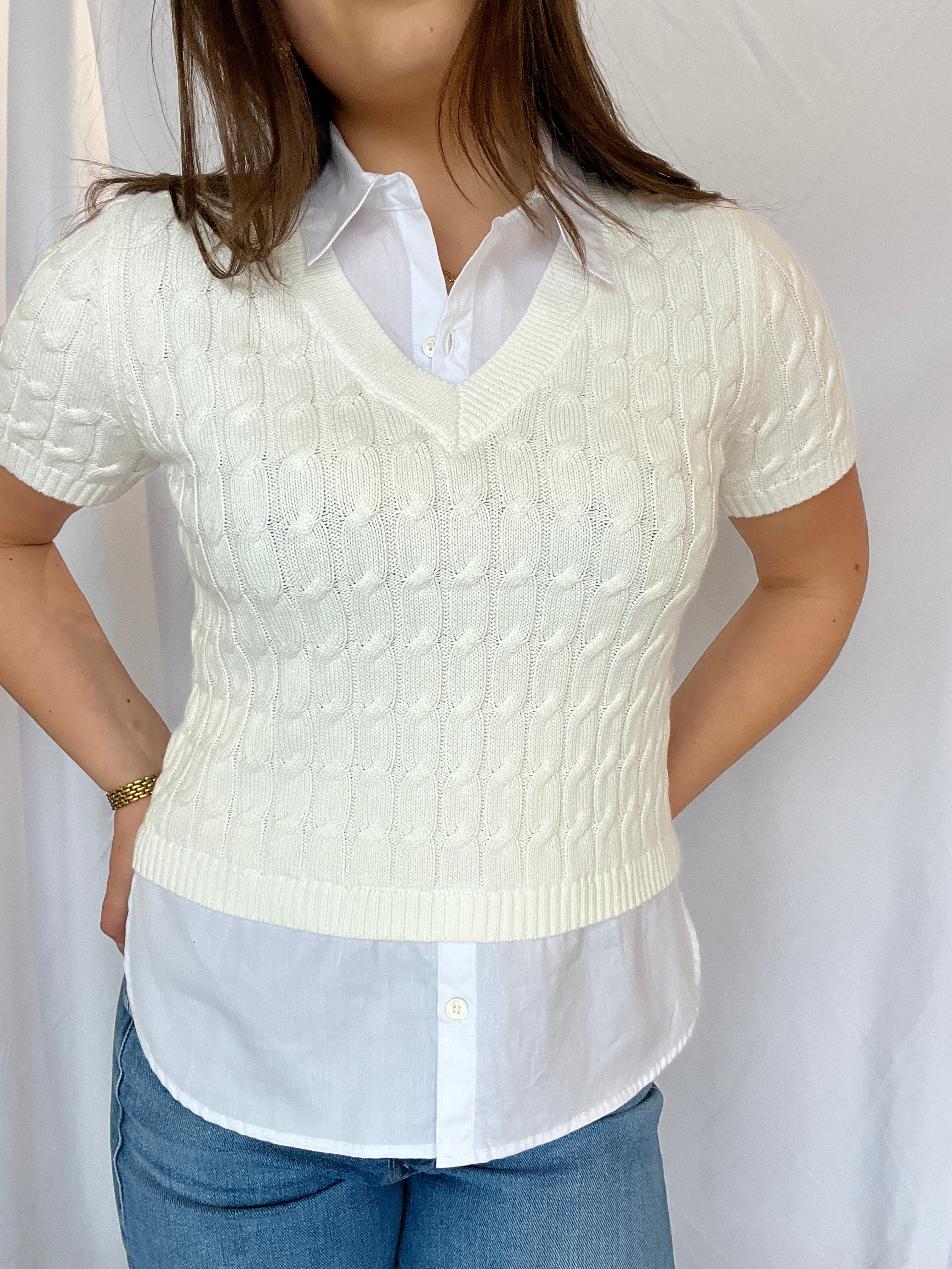 Brielle Sweater Twofer Top