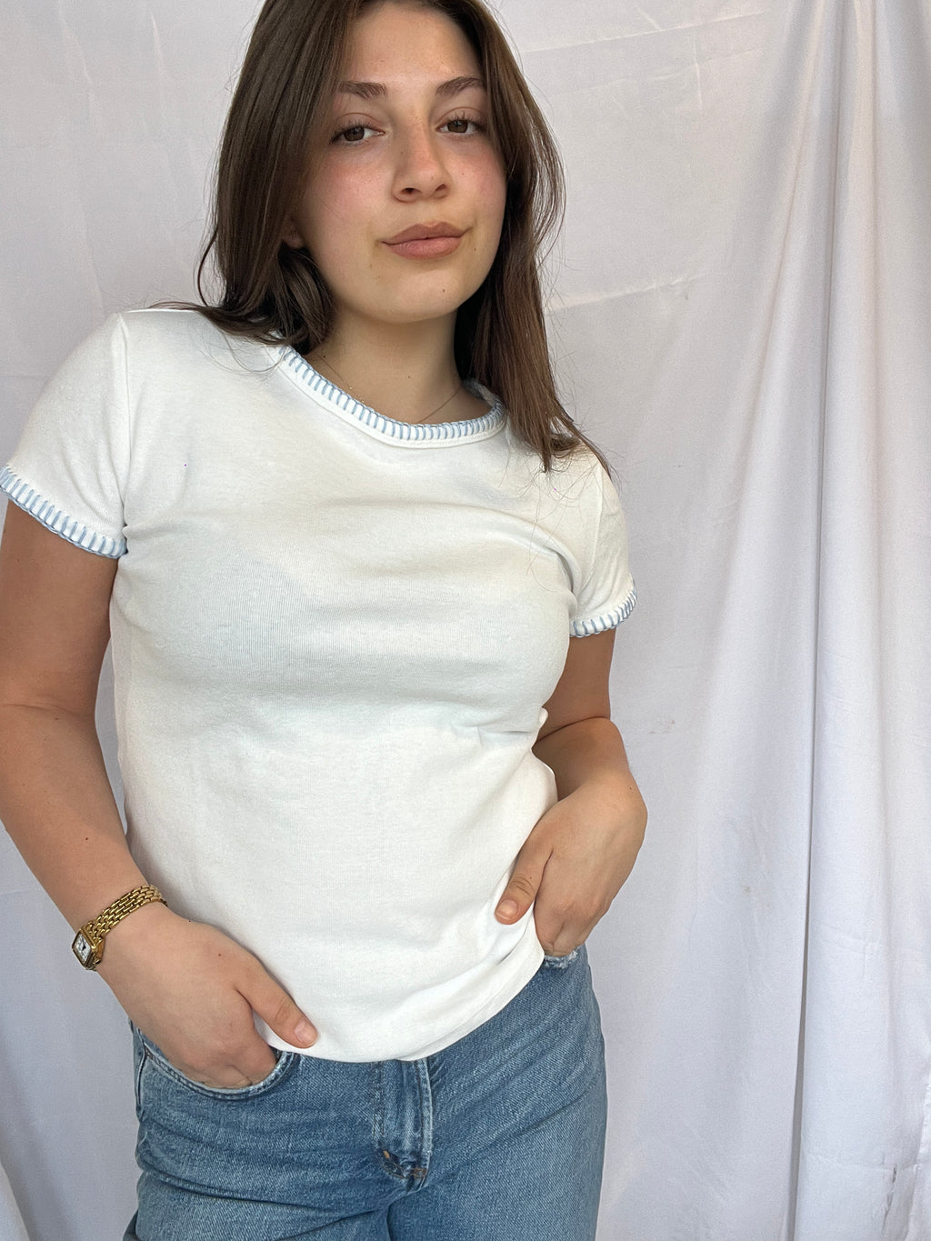 Brooks Blanket Stitch Tee - Clothes Horse