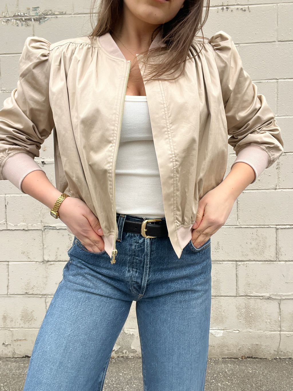 Sariah Cotton Sateen Bomber