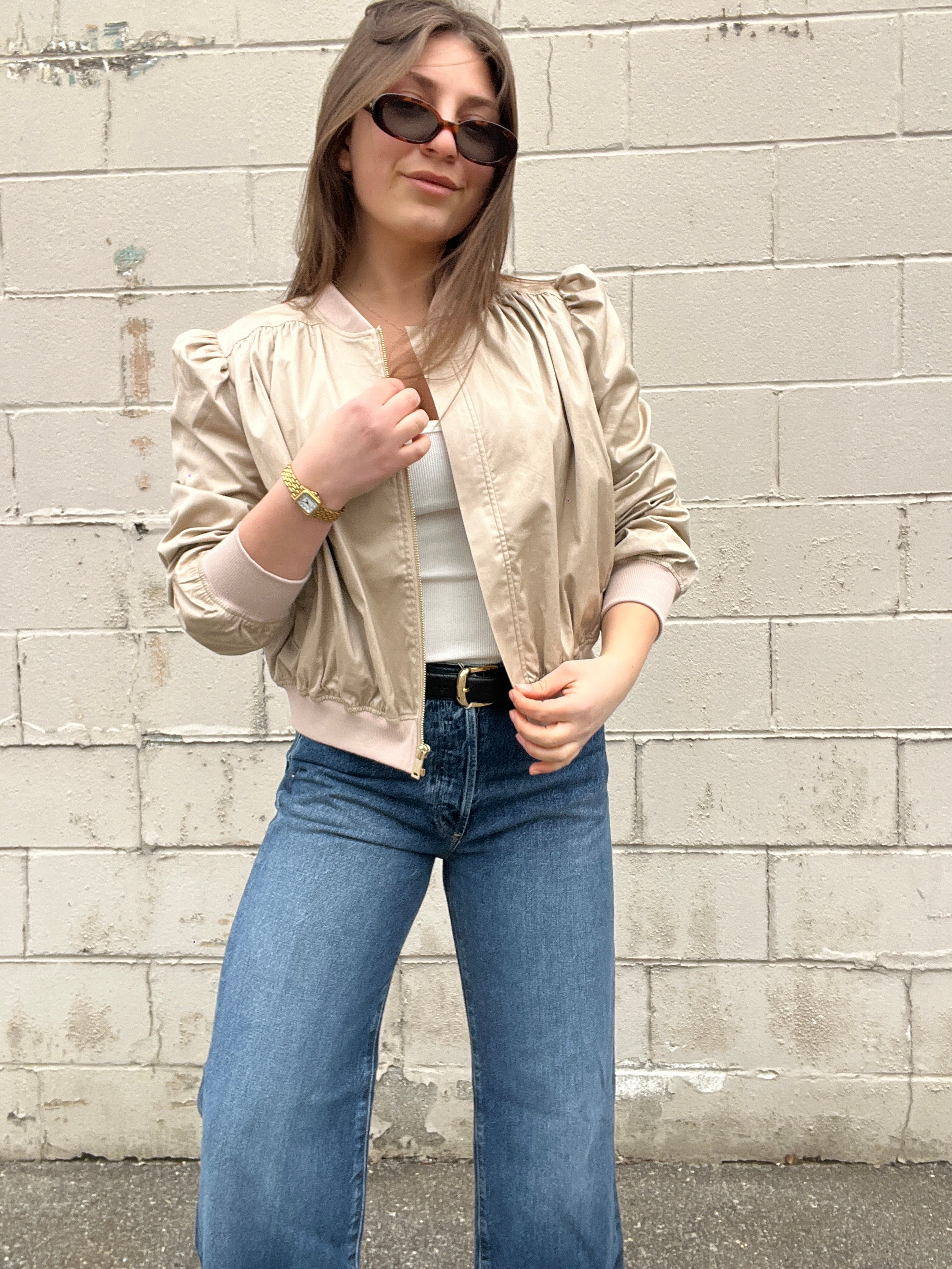 Sariah Cotton Sateen Bomber