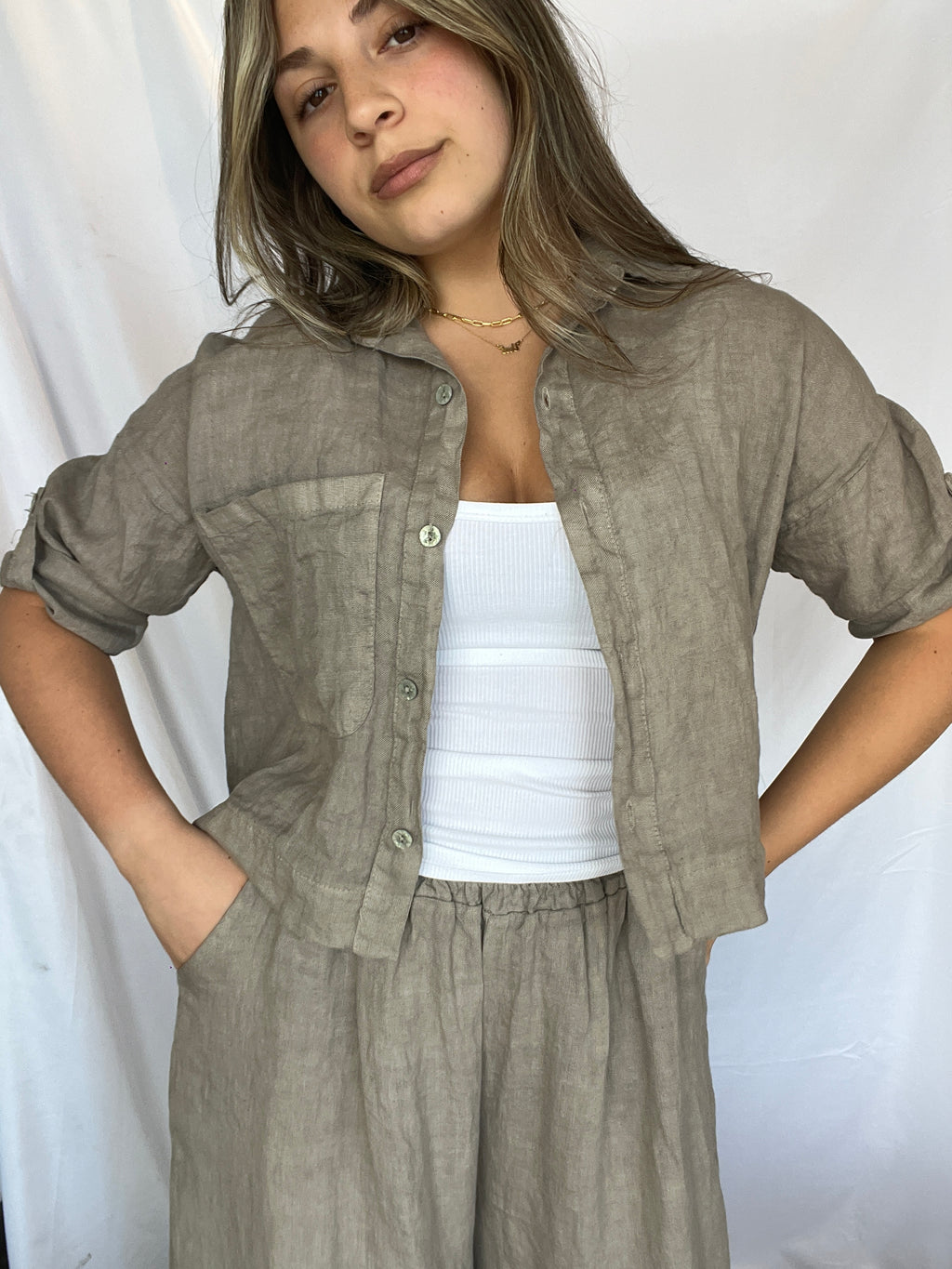 Linen Pocket Tee