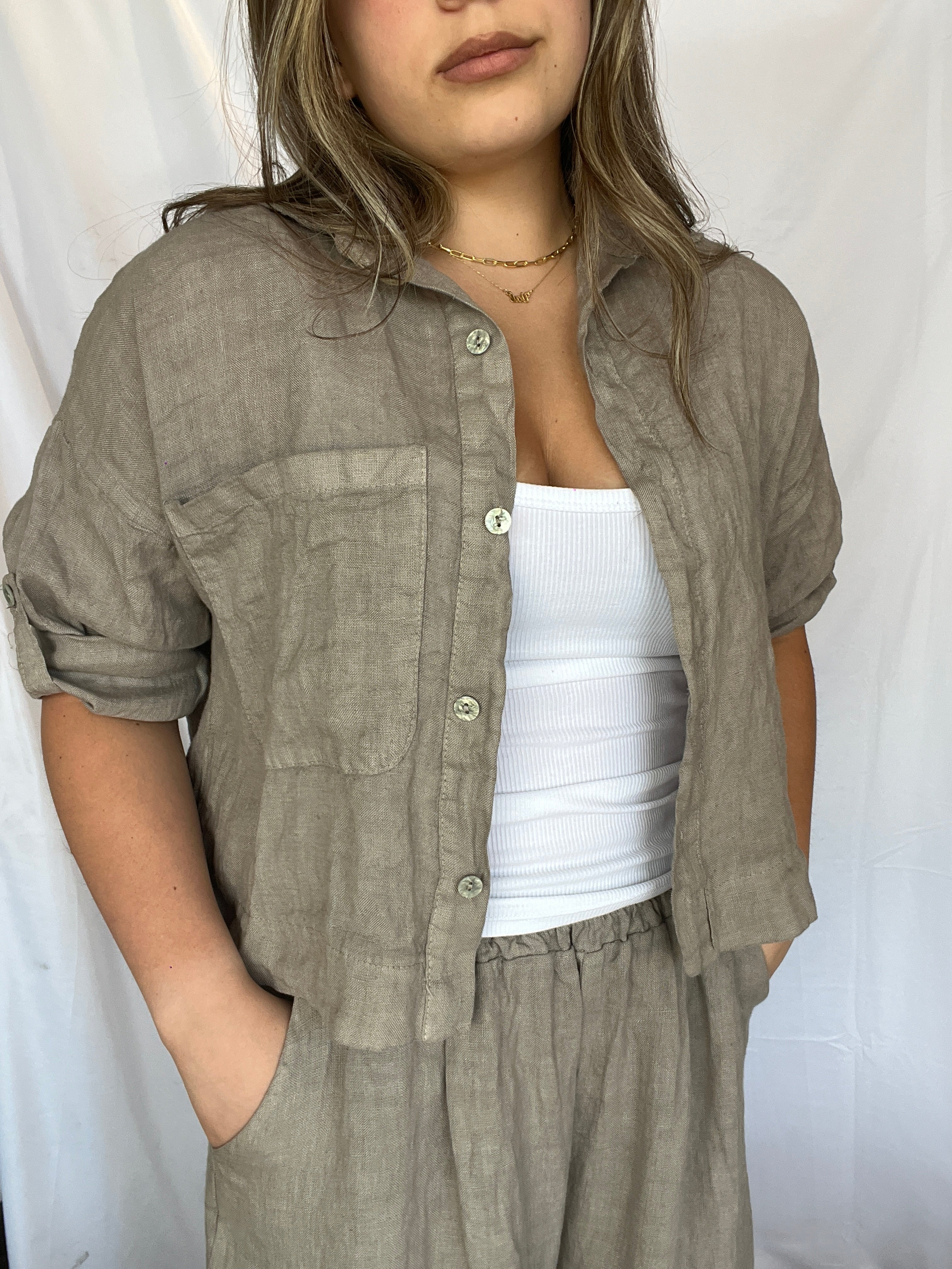 Linen Pocket Tee