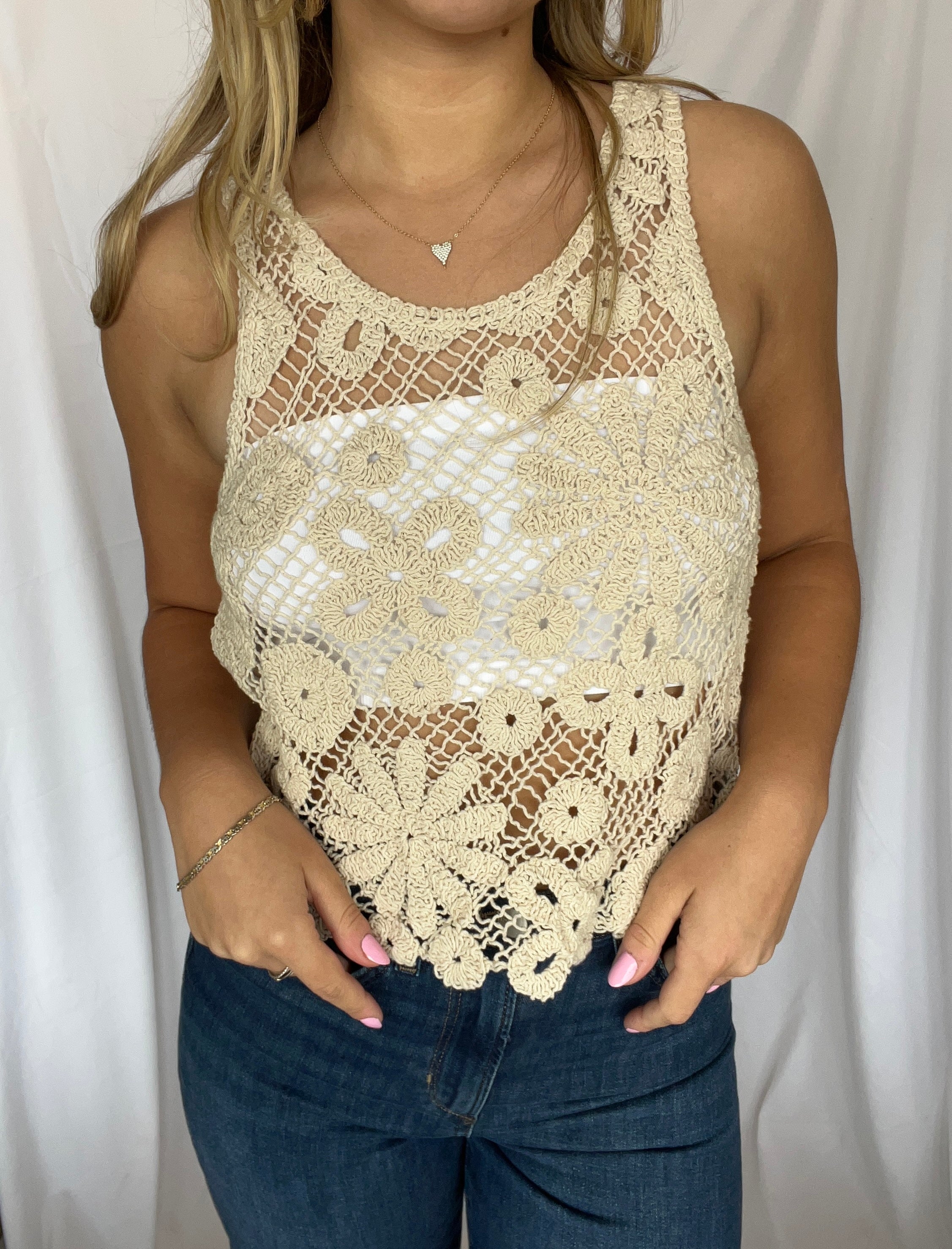 Jordan Crochet Tank - Clothes Horse