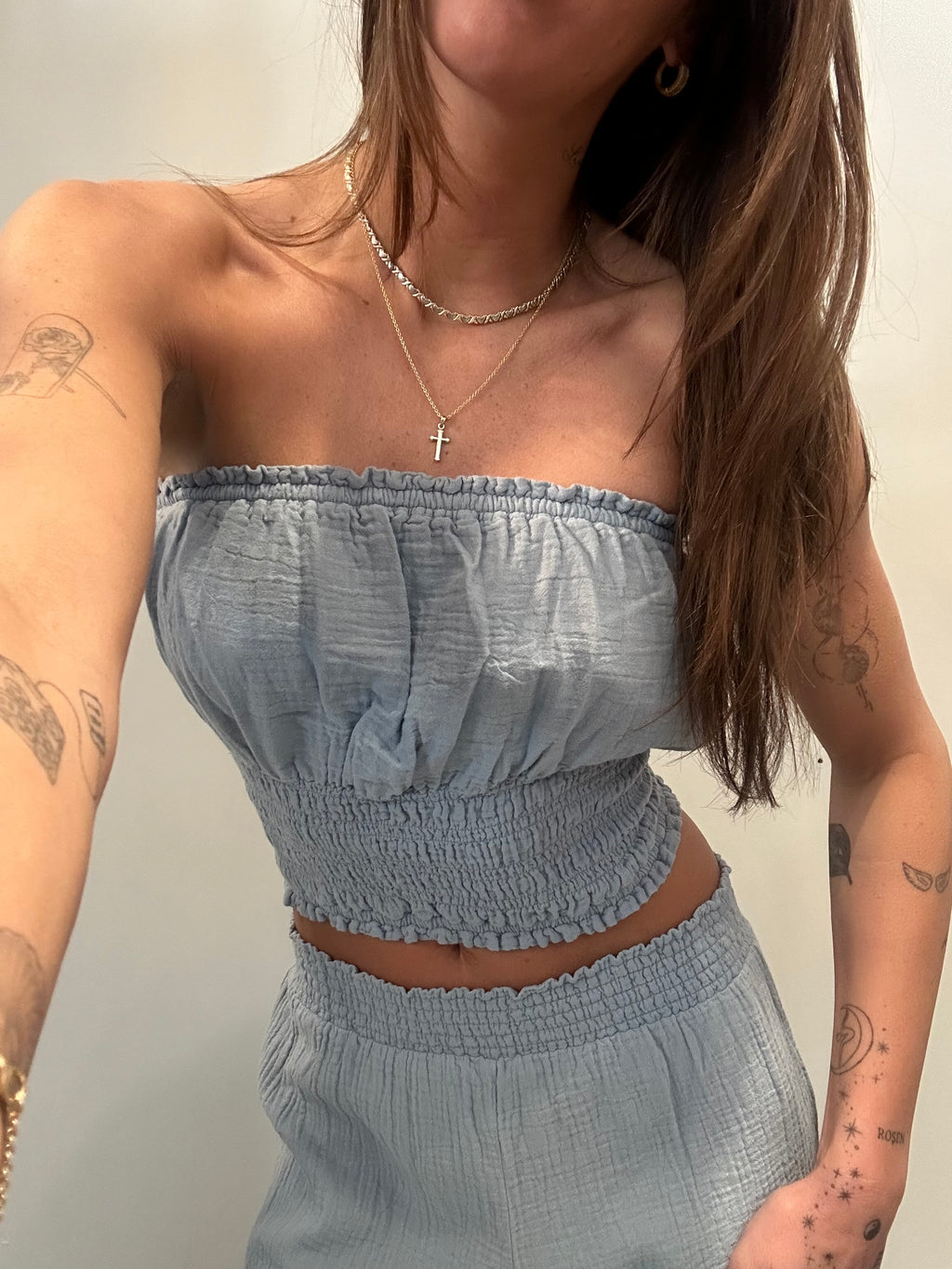 Shirred Detail Tube Top