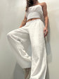 Smocked Waist Wide Leg Pant