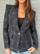 Aimee Windowpane Tweed Blazer