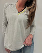 Rounded Bottom V-Neck Sweater