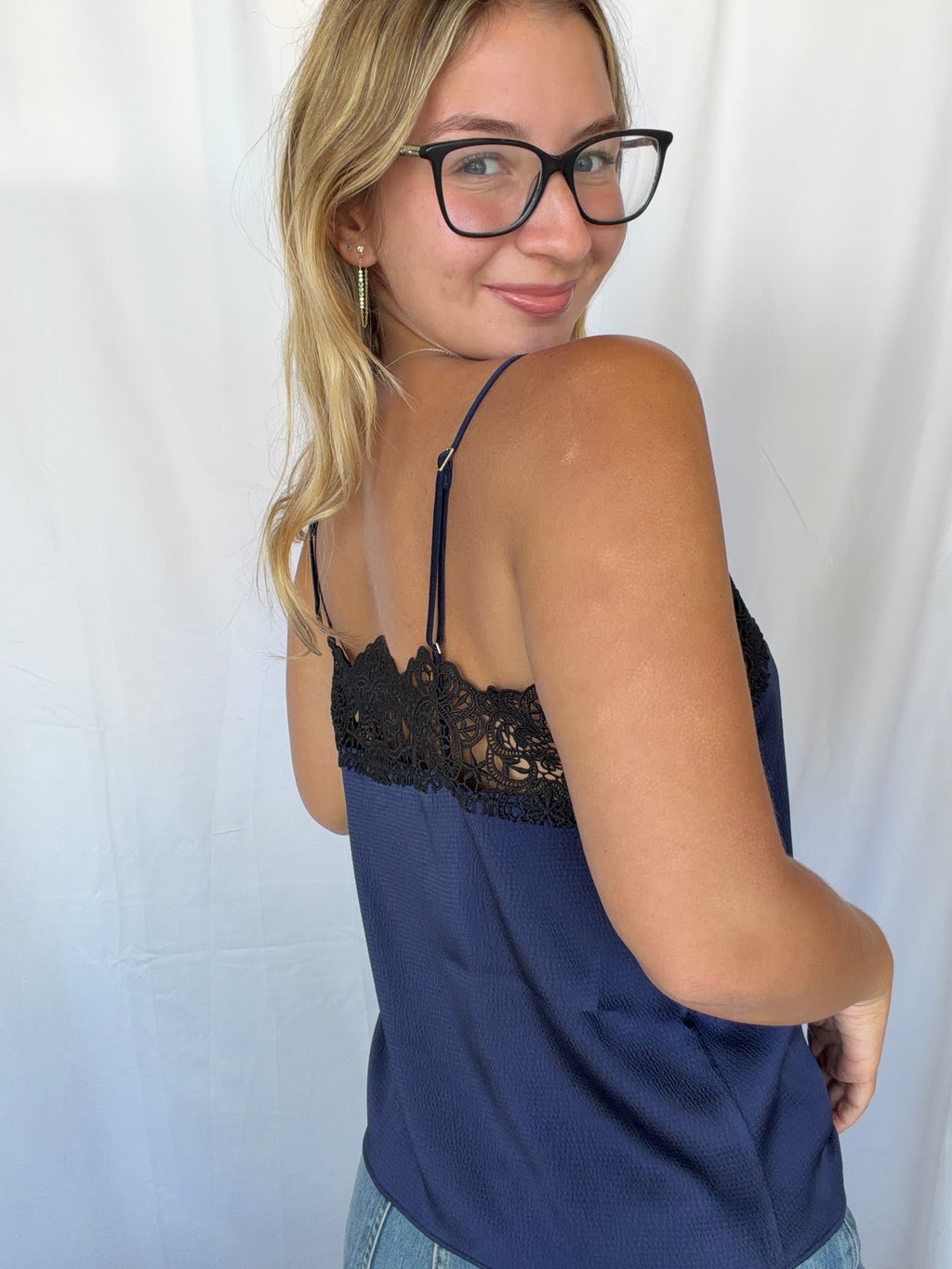 Alisa Lace Combo Hammered Satin Cami