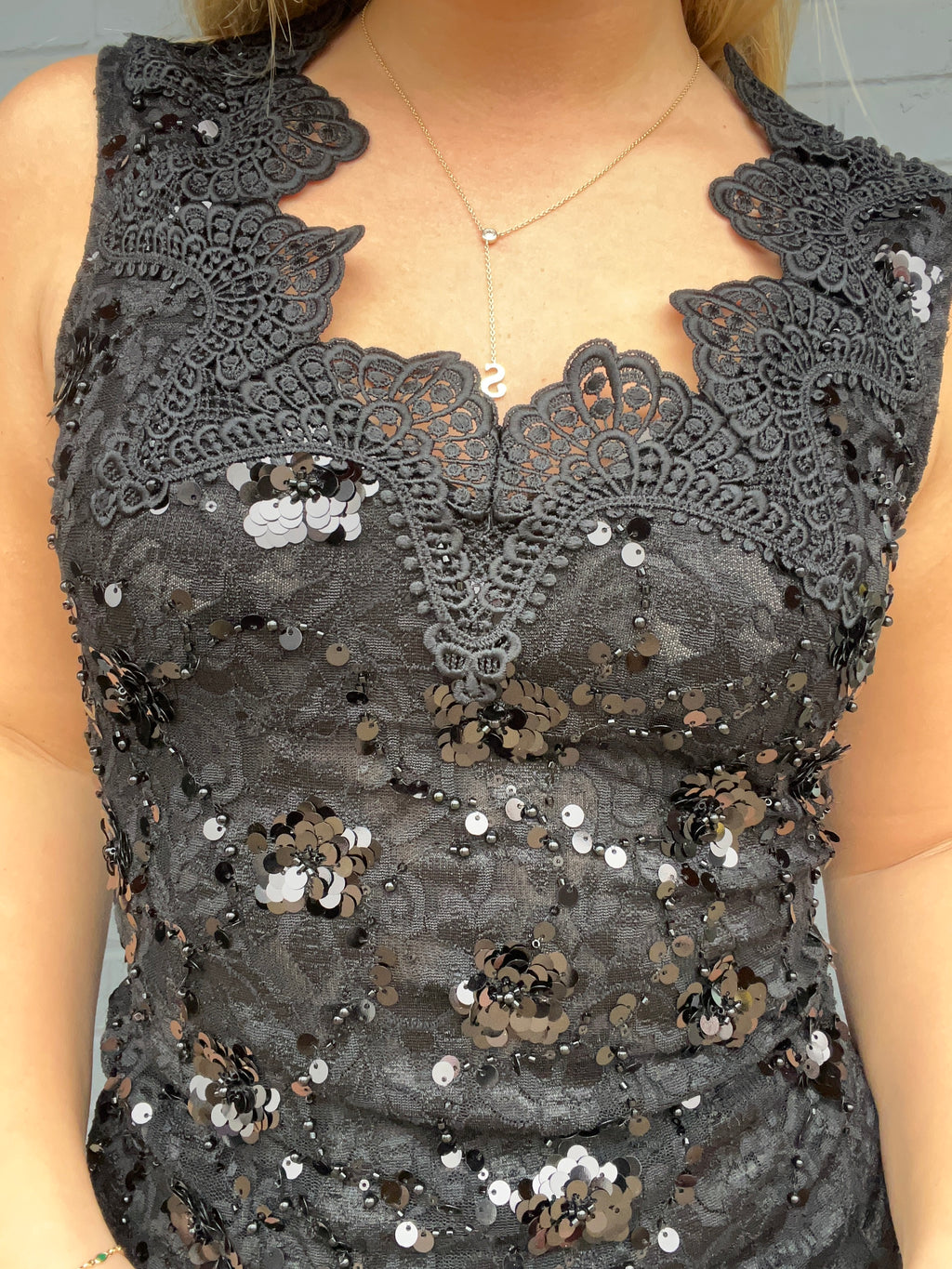 Gemma Sequin Lace Tank