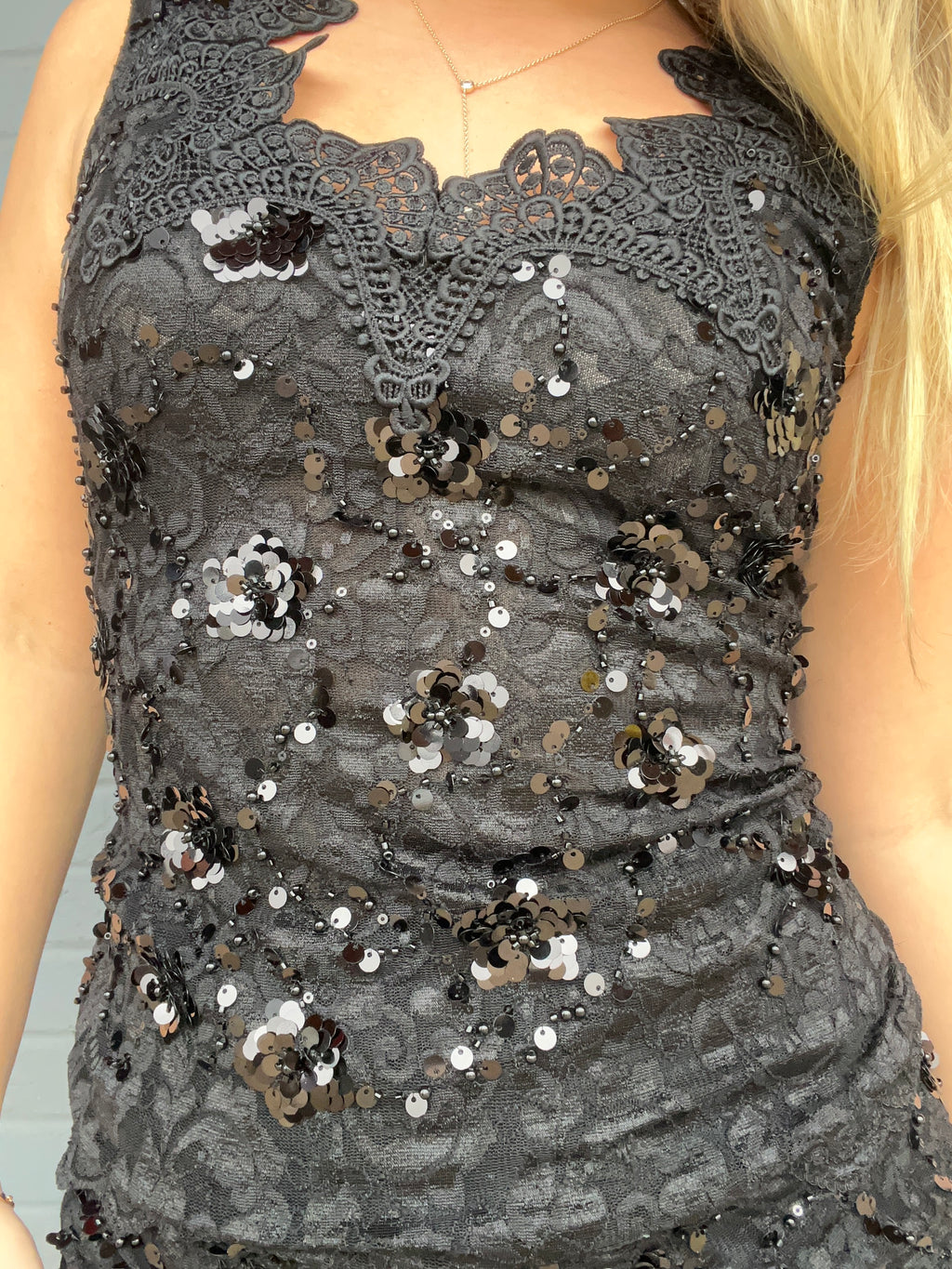 Gemma Sequin Lace Tank