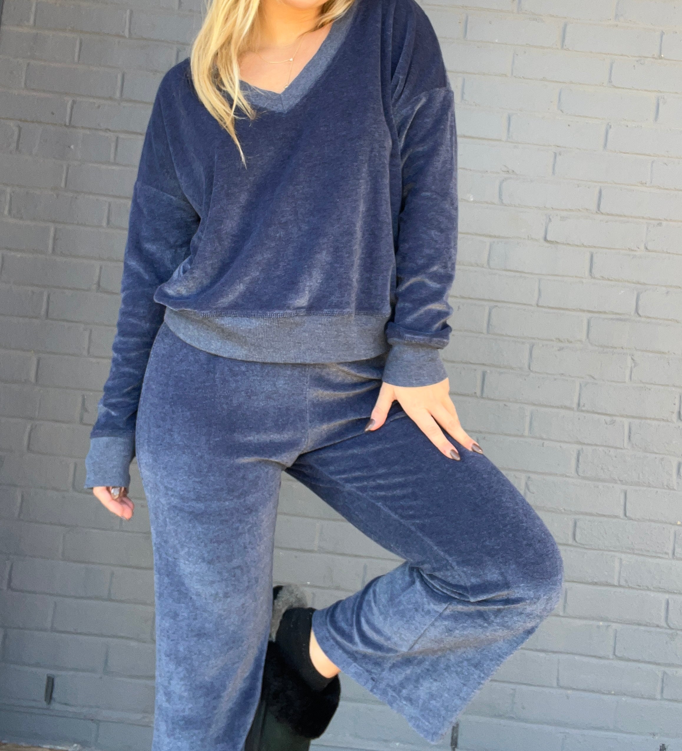 Ariana Velour Ankle Pant