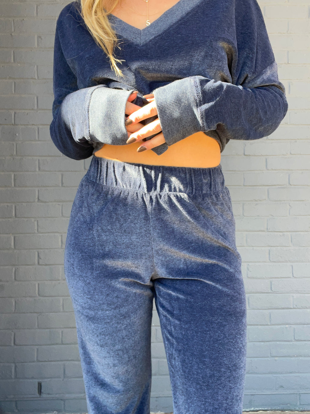 Ariana Velour Ankle Pant